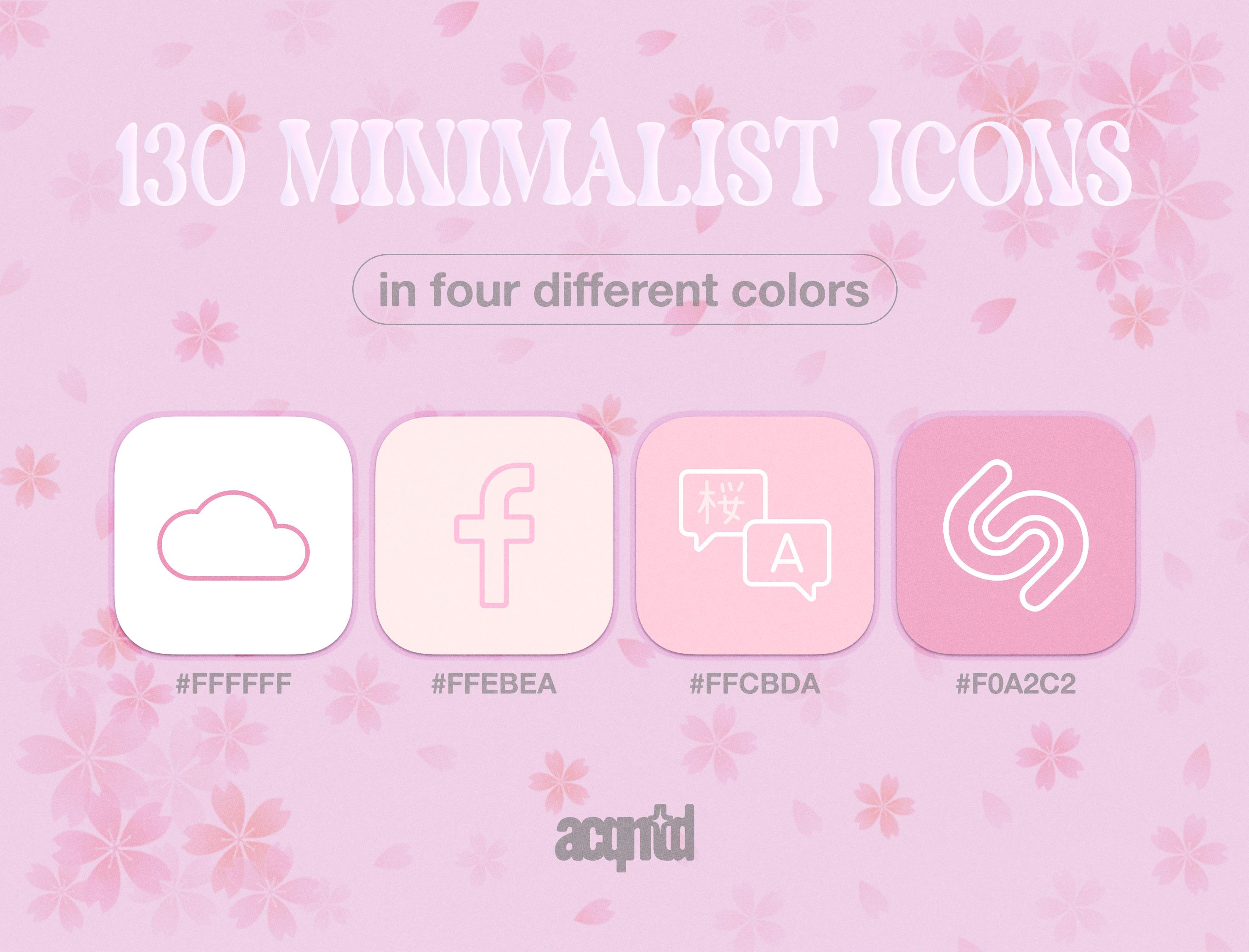 520 Cherry Blossom Ios 14 App Icons | Pink Japanese Sakura Flower Icon ...
