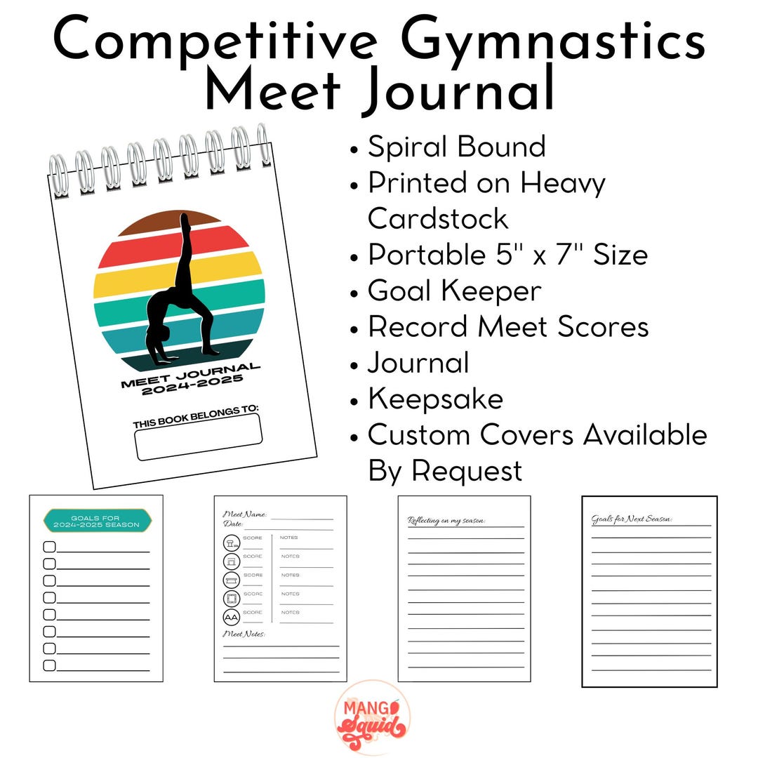 Competitive Gymnastics Meet Journal and Score Book - Etsy