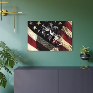 野生動物のメタルサイン | バイソンのメタルキャンバス | アメリカバイソンのメタルアートサイン | バイソンアート | 動物アート | メタルウォールデコレーション