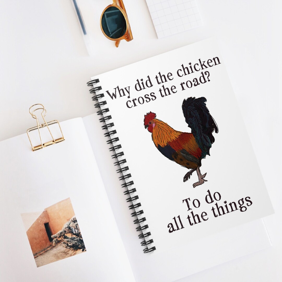Chicken Spiral Notebook | Chicken Jokes, Spiral Notebook | Farmhouse ...