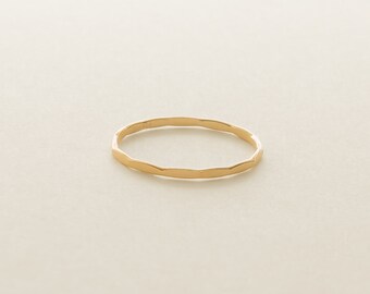 Gold Filled Hammered Ring