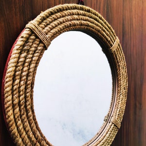Antique Rope wall  mirror decorated with ropes | Perfect Item for your home and office, for Gift, Bathroom, Showroom, Hall Room