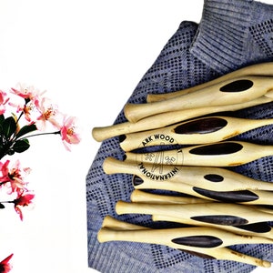 Set di uncinetti in palissandro fatti a mano: ferri da maglia ergonomici (3,5 mm-12 mm)