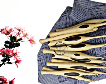 Handmade Rosewood Crochet Hook Set: Ergonomic Knitting Needles (3.5mm-12mm)