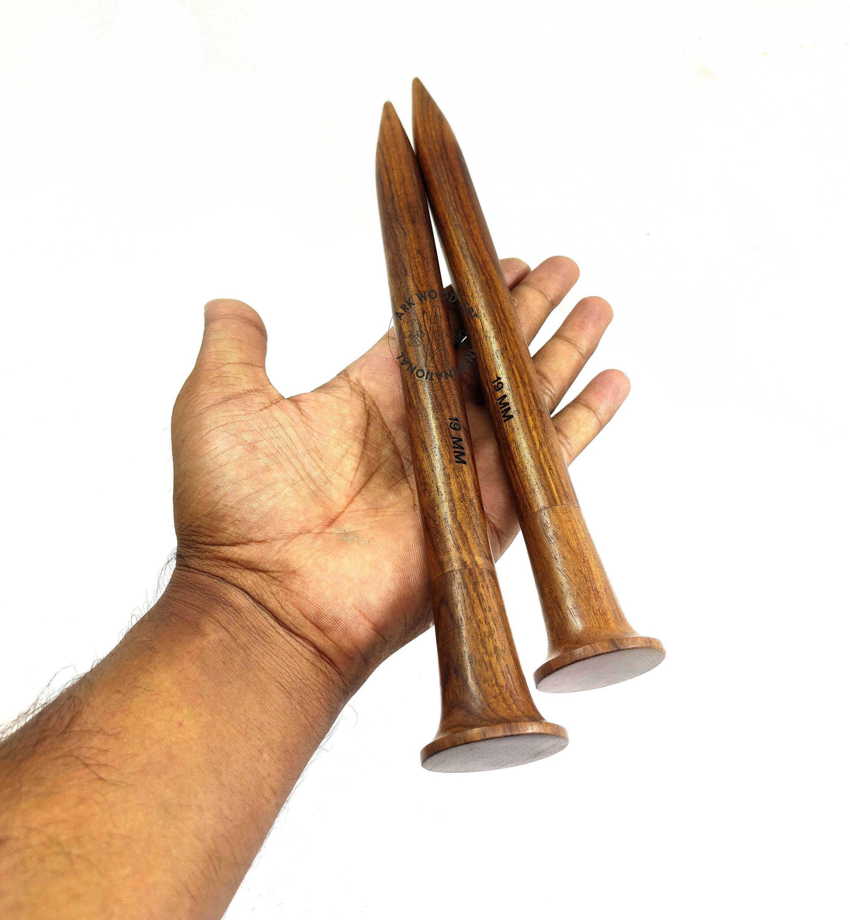 Handmade Rosewood Crochet Hooks: Ergonomic Maple Wood Knitting Tool Set