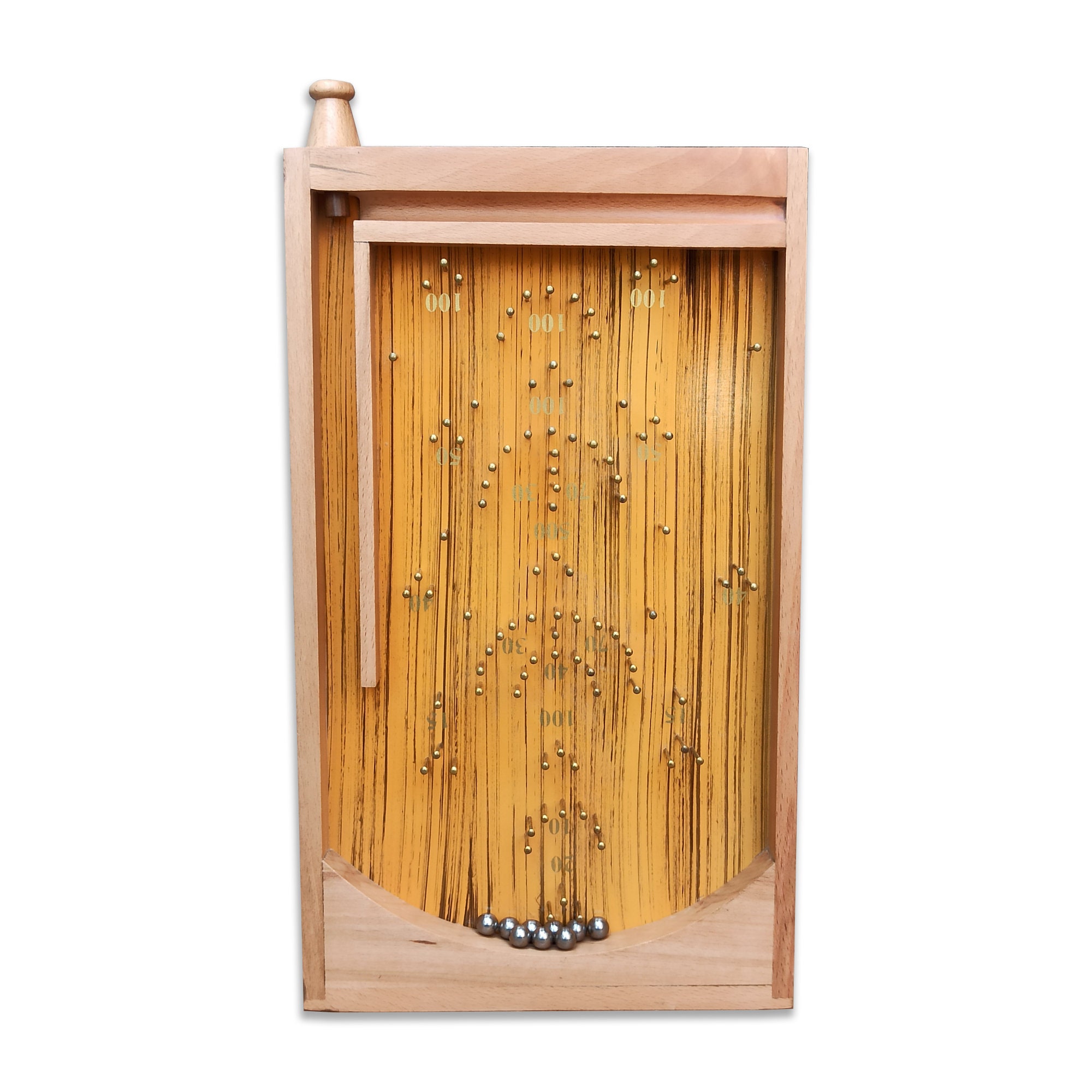 Board Game Pin Ball Wooden Handmade Indoor Game Kids & Adults Game