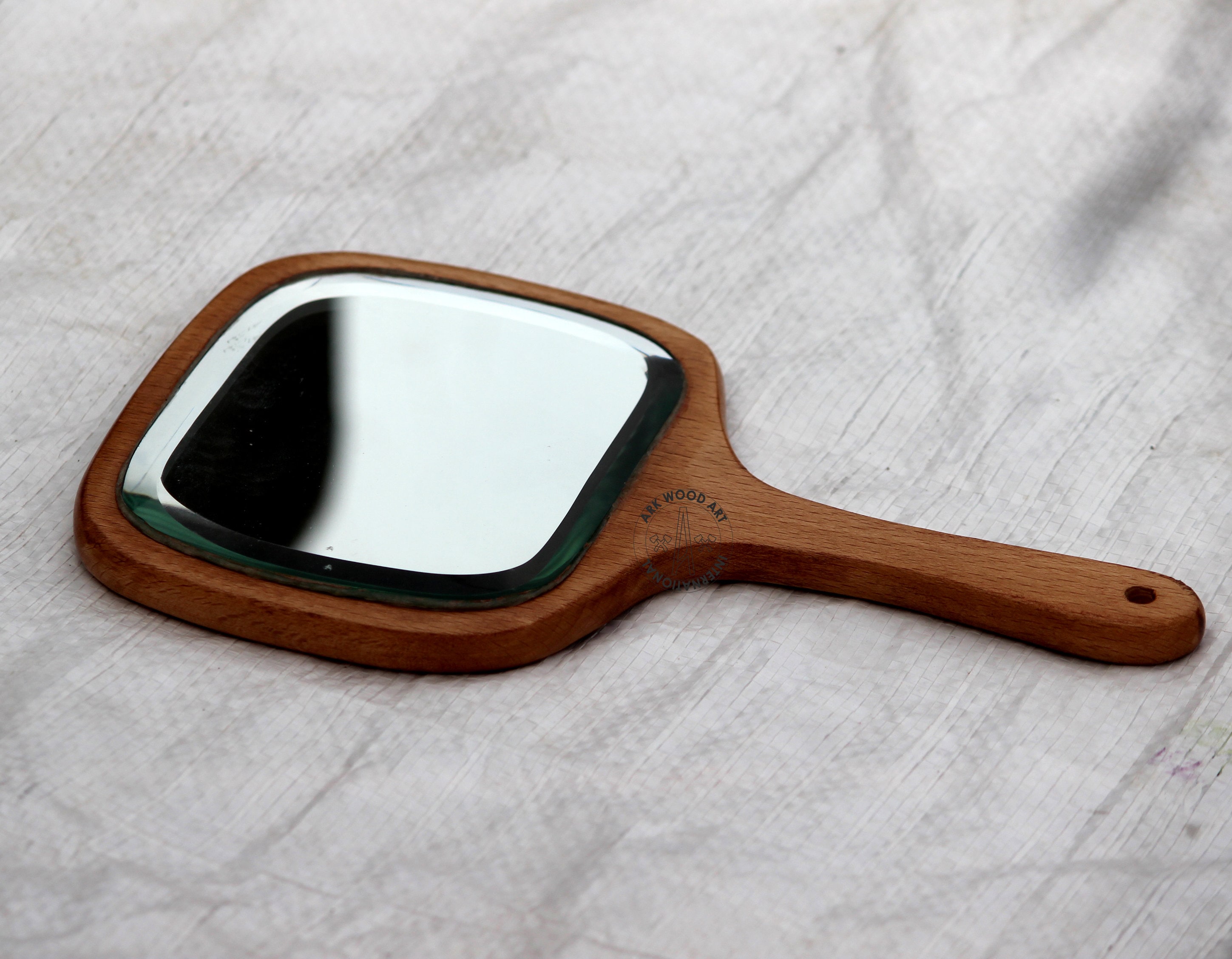 Hand Mirror, Wood Handheld Mirror, ROYAL LOVE Set of Two Mirror, Ornate ...