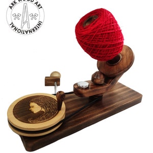 Wooden Yarn winder Handmade Handcrafted - Knitting & Crochet Ball Winder | Knitter&#39;s Gifts Center Pull Ball Winder| Beautiful Women Gift