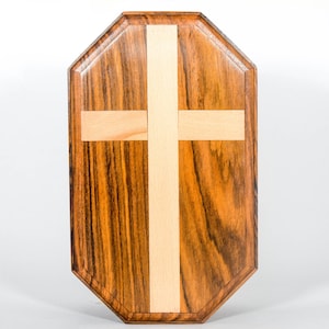 Rosewood Cremation Urn: Handcrafted Wooden Funeral Urn with Cross