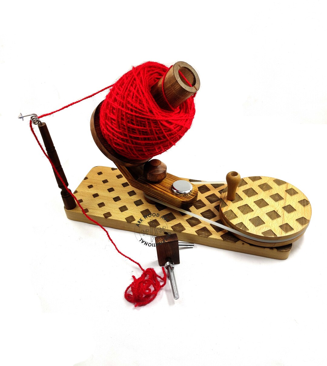 Yarn Ball Twister, Yarn Skein Twister With Skein Holder Umbrella Swift Hand Operated Hank Twister 4 Ounce Capacity With Metal Handle And Tabletop