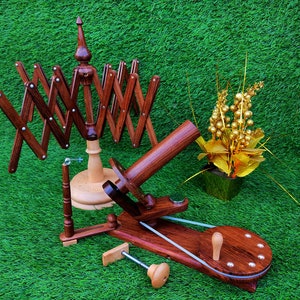 Beech Wood Yarn Ball Winder & Swift Set: Knitting Crochet Accessories