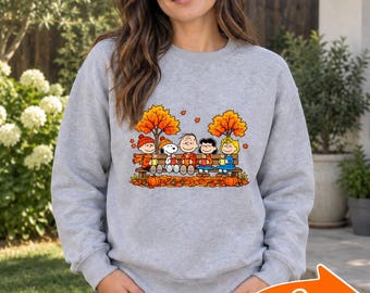 Cozy Fall Friends Shirt, Cute Autumn Animals T-Shirt, Woodland Thanksgiving Tee, Vintage Pumpkin Harvest Top, Whimsical Fall Aesthetic Tee