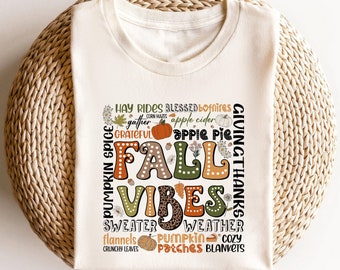 Fall Shirts Pumpkin TShirt, Fall Vibes, Thanksgiving Shirt, Fall Vibes, Fall Group Shirts