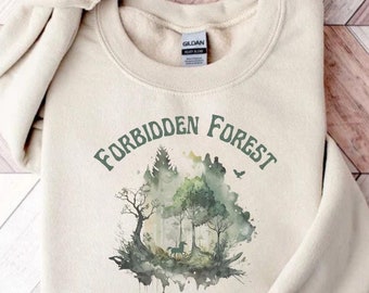 Retro Funny Forbidden Forest National Park Wizarding World HP Inspired Bookish Fan Wizard Forbidden Forest Graphic TShirt for Women