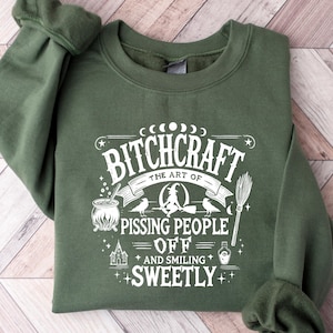 Bitchcraft Shirts, Witchy Vibes Shirts, Gifts for Halloween Men Women, Witchcraft ,Halloween Gifts Idea, Funny Witch Gifts image 2