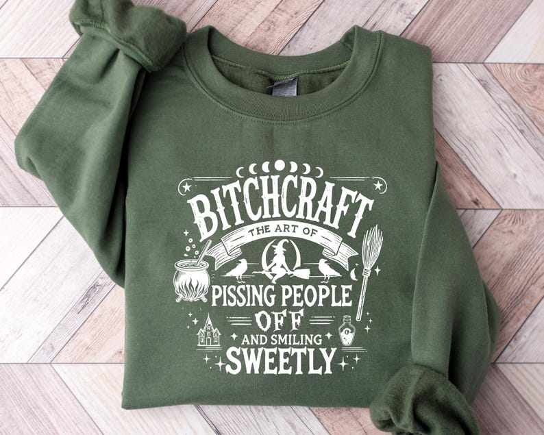 Bitchcraft Shirts, Witchy Vibes Shirts, Gifts for Halloween Men Women, Witchcraft ,Halloween Gifts Idea, Funny Witch Gifts image 2