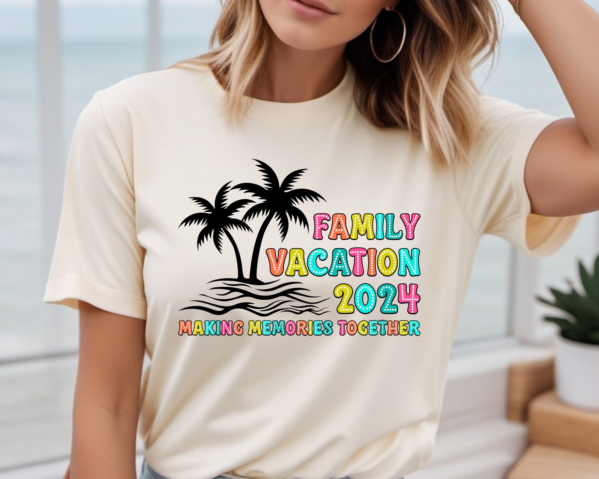 Women's Coconut Tree Beach Tank Top - Loose Fit Summer Shirt For Vacation, Running, Yoga - View #12