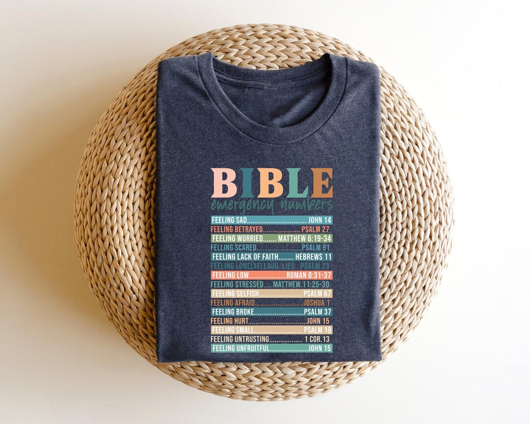 Shirts With Scriptures Christian Shirts Bible Verse Tshirt, Bible Emergency Numbers, Scripture ...