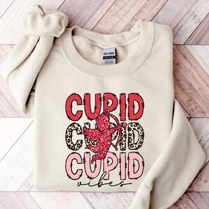 Retro Funny Cupid Vibes Valentine’s Day Cute Valentine Graphic TShirt for Women