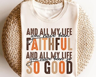Retro Funny All My Life Faithful Bible Verse Religious Bible Jesus Graphic TShirt for Women