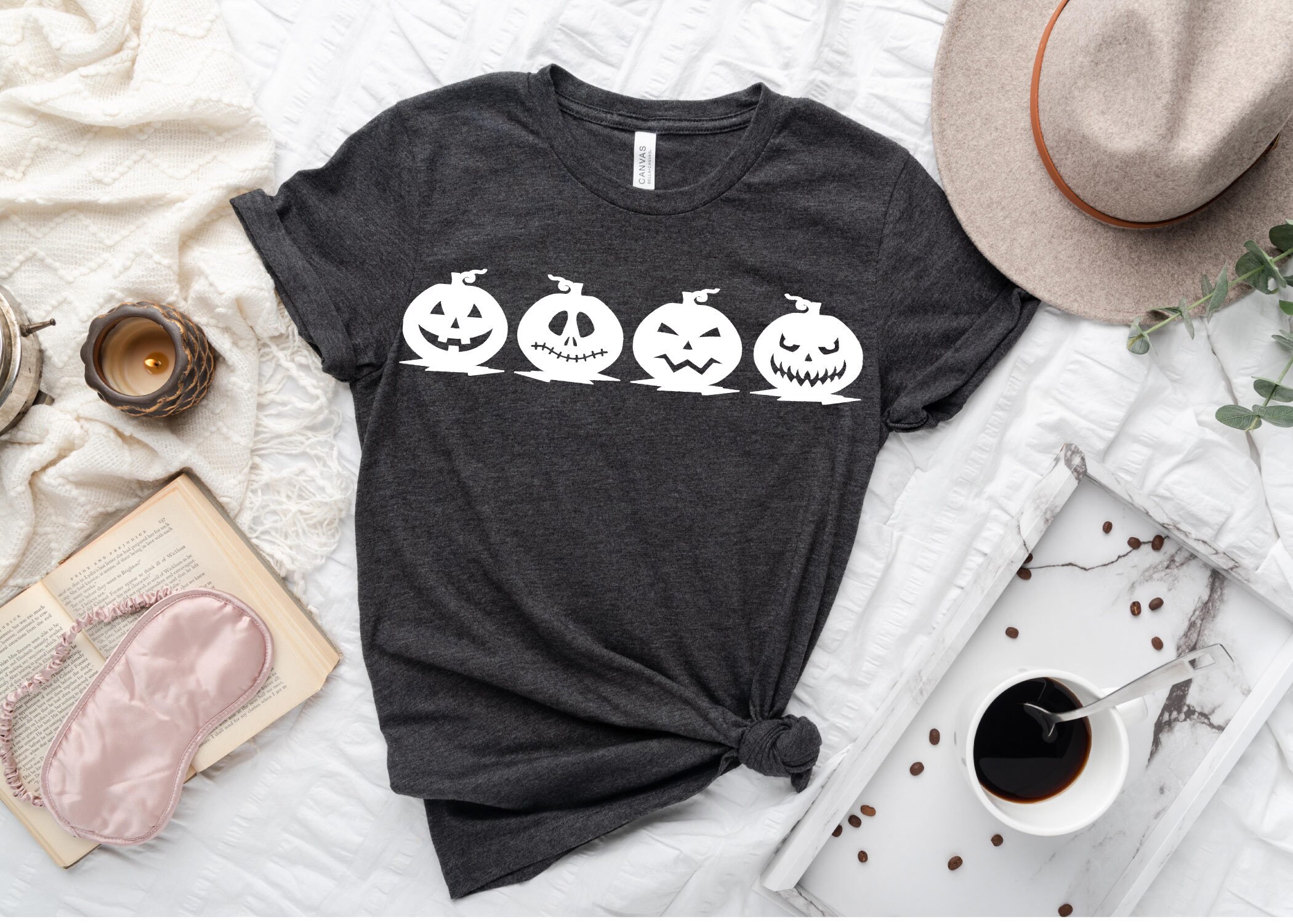 Jack O Lantern Faces, Women Jack O Lantern Shirt, Fall Shirt, Cute ...