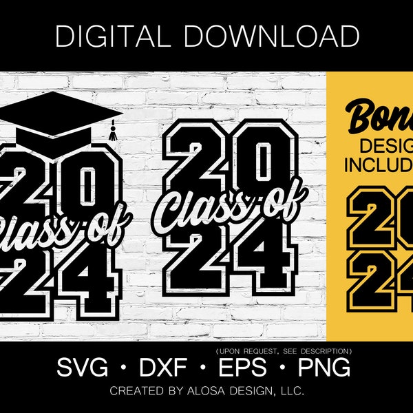 Class of 2024, Senior 2024 SVG, High School Graduation PNG, Senior Grad Cut File, Graduation 2024 Svg, High School Shirt Svg, 2024 decal Svg