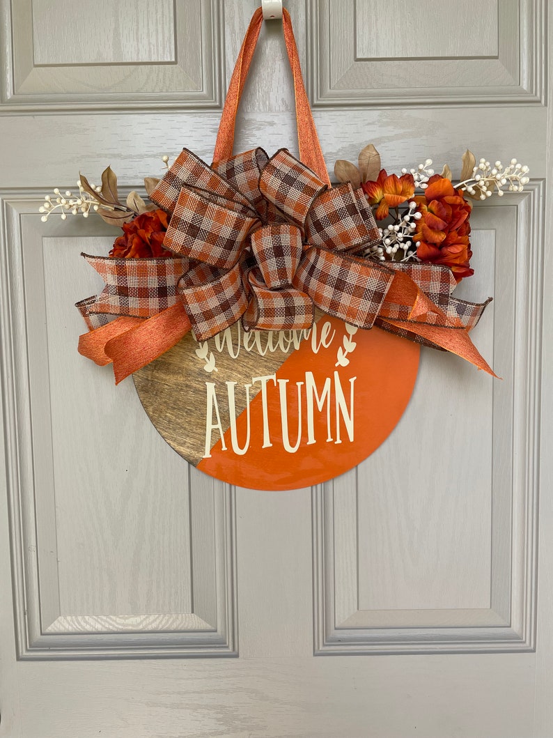 Fall Wooden Door Hangers Etsy