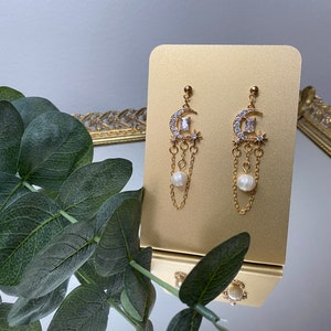 Pendientes Velaris / Glamorosos, Pendientes Luna, Pendientes Celestiales, Pendientes Colgantes, Pendientes Corte Nocturna