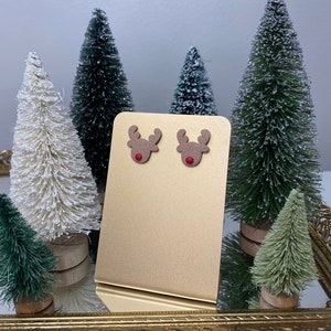 Red Nose Reindeer | Christmas Earrings, Holiday Earrings, Rudolph Earrings, Reindeer Earrings, Fun Christmas Earrings
