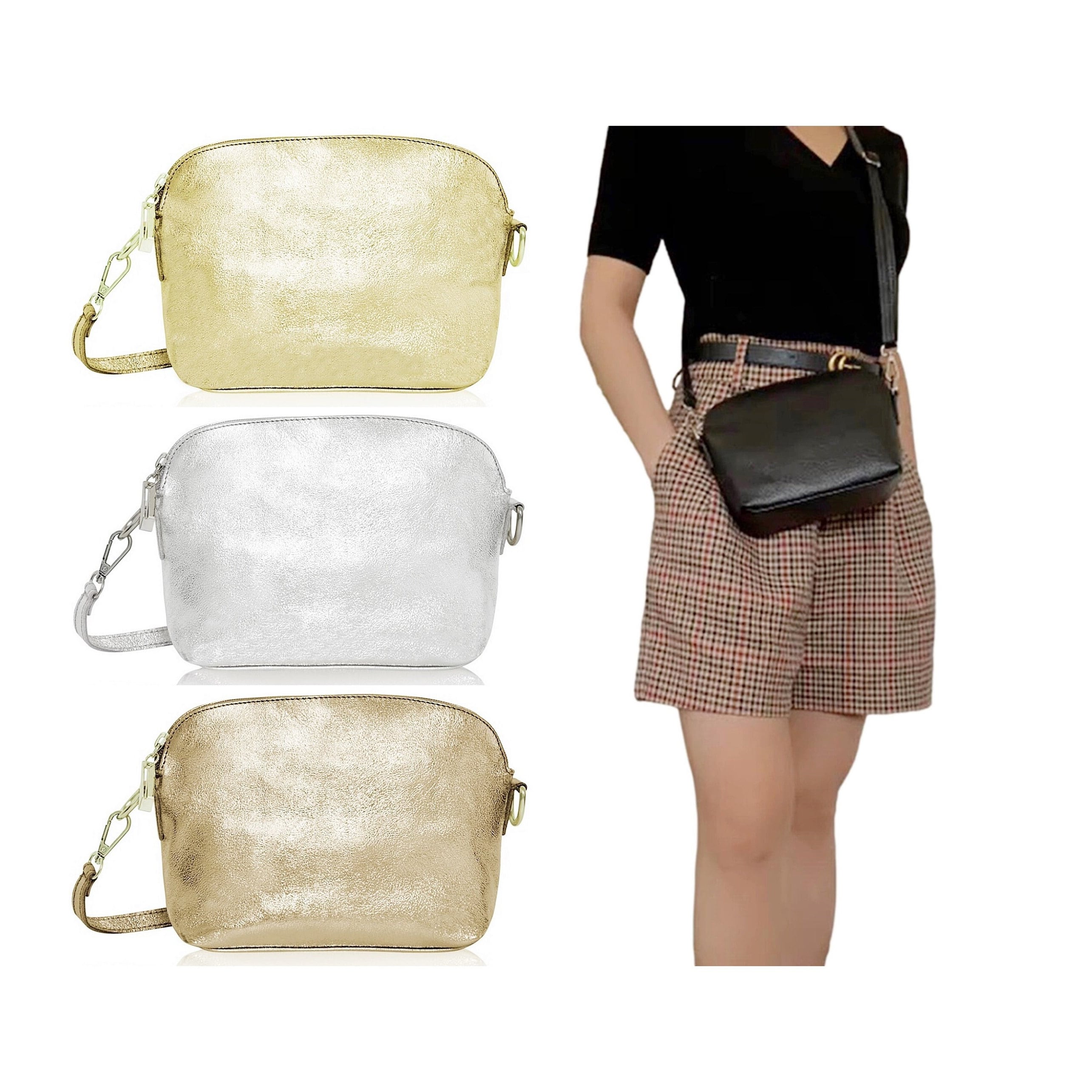 Metallic gold sales coach purse
