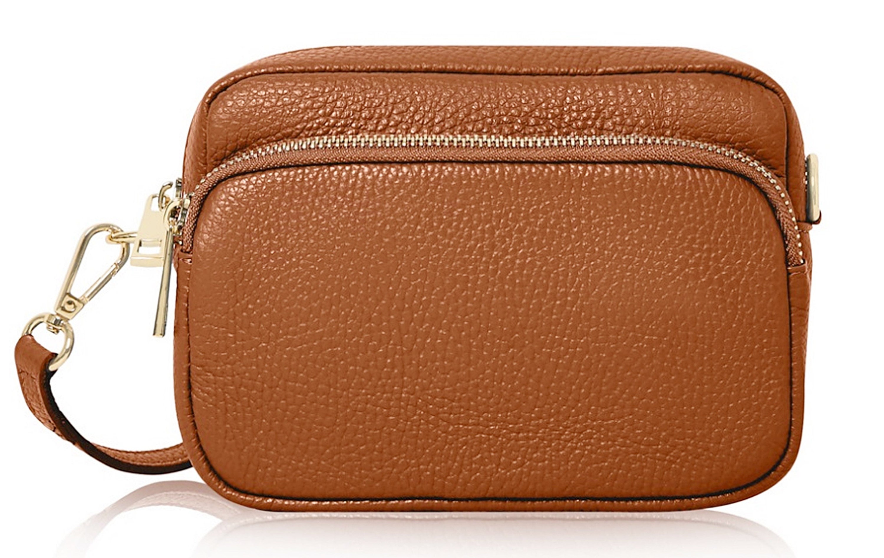 Trendy Leather Crossbody Bag, Double Compartment Camera Bag, Shoulder