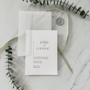 Minimalist wedding invitation