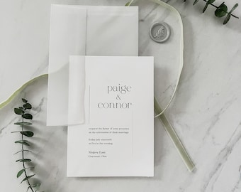 Minimalist wedding invitation