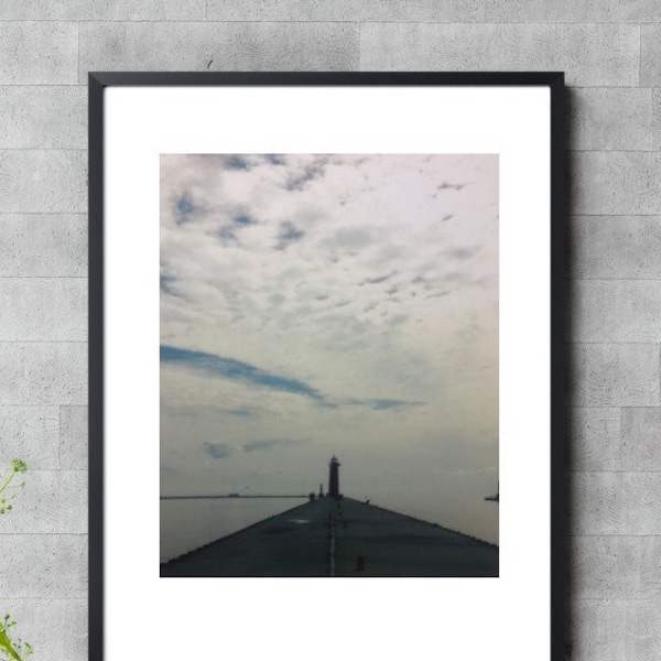 Kenosha, Wisconsin Photography, North Pier Lighthouse, Lake Michigan, Wall Art