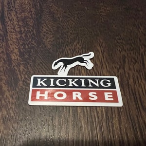 Kicking Horse Ski Resort Vinyl Aufkleber - Schälen und aufkleben