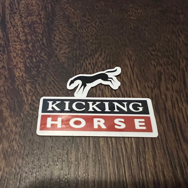 Kicking Horse Ski Resort Vinyl Printed Sticker - peel and stick