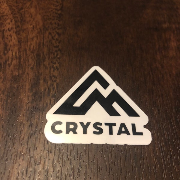 Crystal Mountain Ski Resort Vinyl Printed Sticker - peel and stick