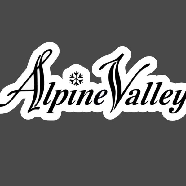 Alpine Valley Ski Resort Vinyl Printed Sticker - peel and stick