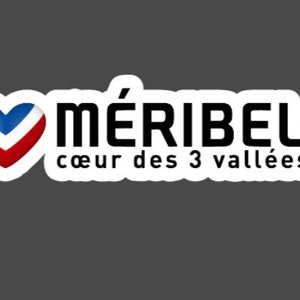 Meribel Ski Resort Vinyl Printed Sticker - peel and stick