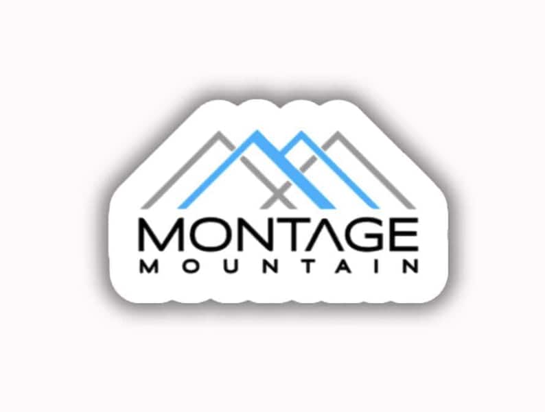 Montage Ski Resort Vinyl Printed Sticker - peel and stick image 1