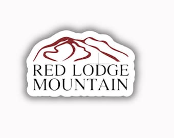 Red Mountain Lodge Ski Resort Vinyl Printed Sticker - peel and stick