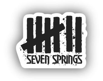 7 Springs Ski Resort Vinyl Printed Sticker - peel and stick Seven Springs