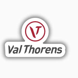 Vinylbedrukte sticker skiresort Val Thorens - loslaten en plakken