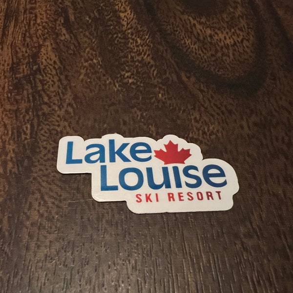 Lake Louise Ski Resort Vinyl Printed Sticker - peel and stick