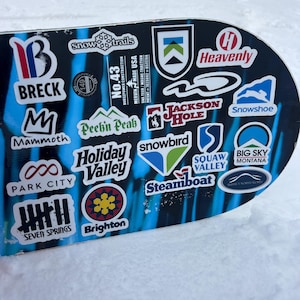Jackson Hole Ski Resort Vinyl Printed Sticker - peel and stick image 2