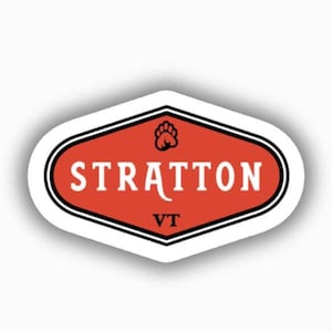 ストラットン スキー リゾート ビニールプリントステッカー - 剥がして貼るだけ