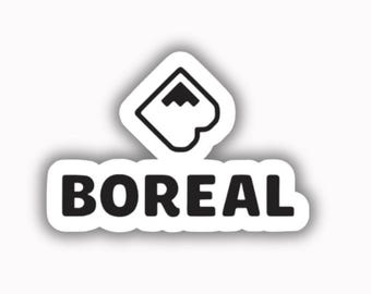 Adhesivo de vinilo impreso de la estación de esquí Boreal (despegable y pegable)