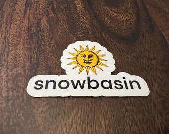 Snowbasin Ski Resort Vinyl Printed Sticker - peel and stick