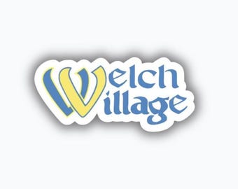 Adhesivo de vinilo impreso de la estación de esquí de Welch Village (despegable y pegable)