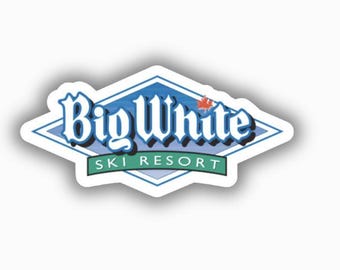 Pegatina de vinilo impresa de Big White Ski Resort (despegable y pegable)